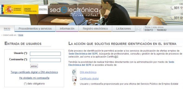 Sellar el paro por Internet