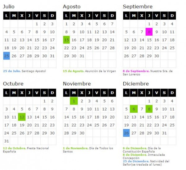 Calendario Laboral 2016 Aragón